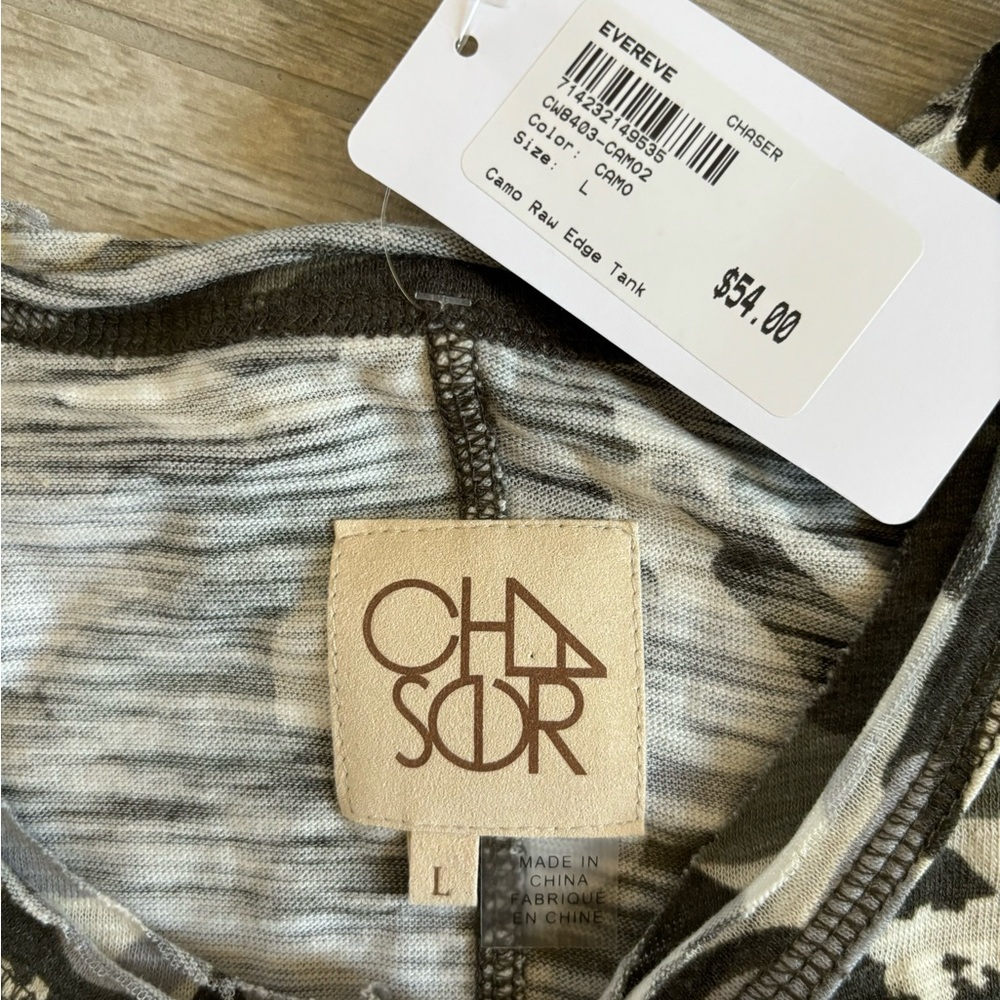 Chaser Shades Of Gray, Green & Cream Camo Tank Top New With Tags Size La… - Picture 11 of 14